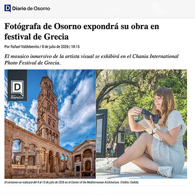 Noticia Diario de Osorno Chile Fotógrafa de Osorno expondrá su obra en festival de Grecia